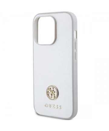 Guess Strass Metal Logo case for iPhone 15 Pro - silver