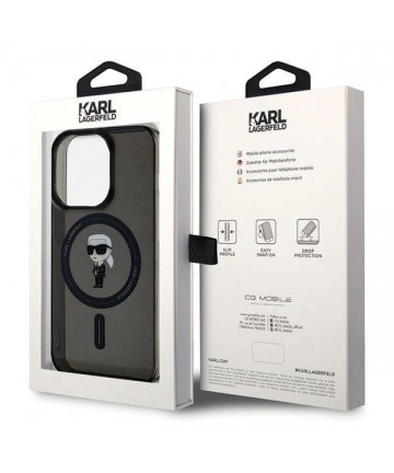 Karl Lagerfeld IML Ikonik MagSafe iPhone 14 Pro Max Case - Black