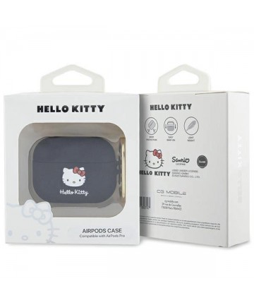 Hello Kitty Silicone 3D Kitty Head case for AirPods Pro - black