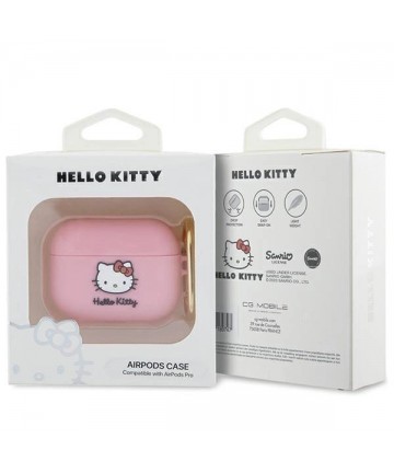 Hello Kitty Silicone 3D Kitty Head case for AirPods Pro - pink