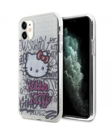 Hello Kitty IML Kitty On Bricks Graffiti case for iPhone 11 / Xr - white