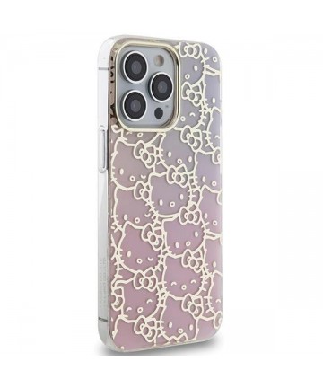 Hello Kitty IML Gradient Electrop Crowded Kitty Head Case for iPhone 14 Pro - Pink