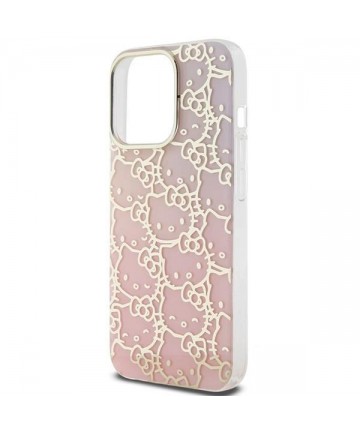 Hello Kitty IML Gradient Electrop Crowded Kitty Head Case for iPhone 14 Pro - Pink