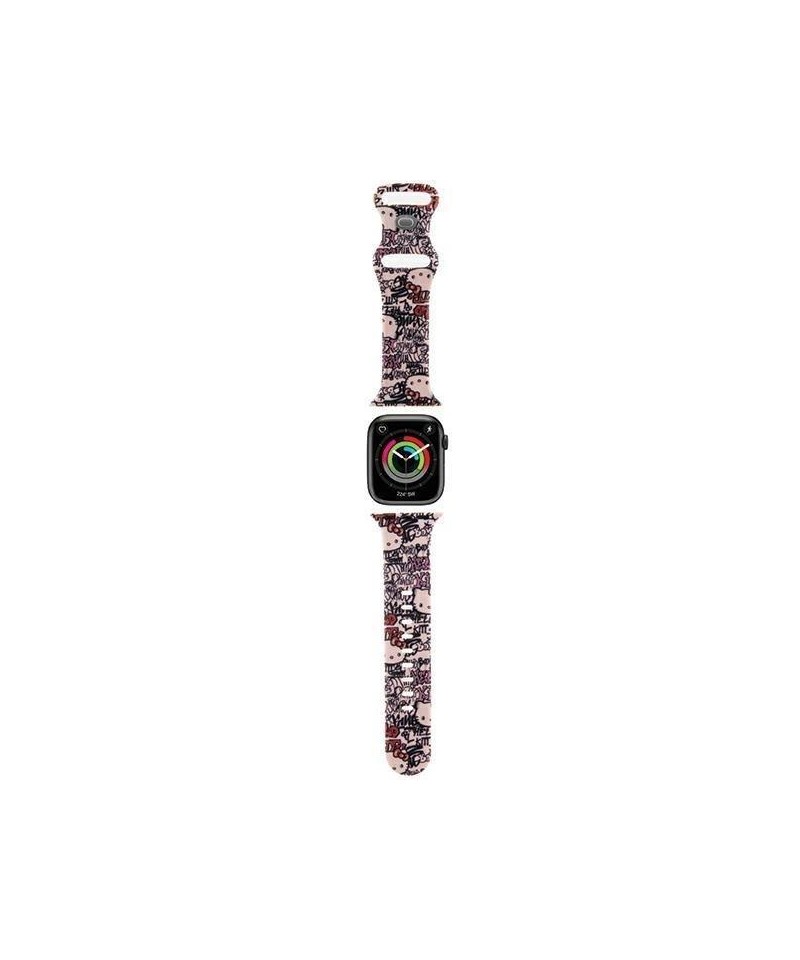 Hello Kitty Silicone Tags Graffiti Strap for Apple Watch 38/40/41mm - Pink