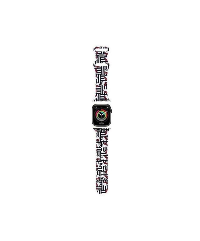 Hello Kitty Silicone Heads & Stripes Strap for Apple Watch 38/40/41mm - Black