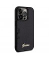 Guess Sequin Script Metal case for iPhone 14 Pro - black