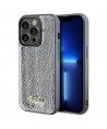 Guess Sequin Script Metal case for iPhone 14 Pro - silver