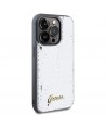 Guess Sequin Script Metal case for iPhone 14 Pro - silver