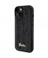 Guess Sequin Script Metal case for iPhone 14 / 15 / 13 - black