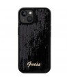 Guess Sequin Script Metal case for iPhone 14 / 15 / 13 - black