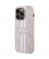 Guess 4G Printed Stripes MagSafe case for iPhone 15 Pro - pink