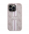 Guess 4G Printed Stripes MagSafe case for iPhone 15 Pro - pink