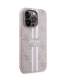 Guess 4G Printed Stripes MagSafe case for iPhone 15 Pro - pink