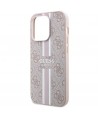Guess 4G Printed Stripes MagSafe case for iPhone 15 Pro - pink