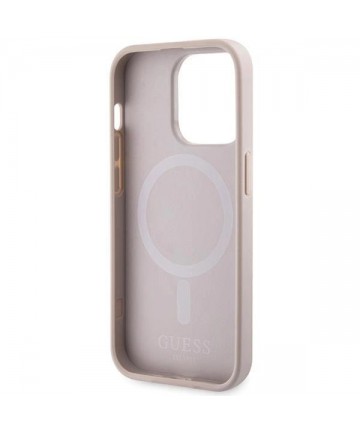 Guess 4G Printed Stripes MagSafe case for iPhone 15 Pro - pink