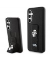 Karl Lagerfeld Gripstand Saffiano Karl&Choupette Pins case for Samsung Galaxy S23 FE - black