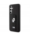 Karl Lagerfeld Gripstand Saffiano Karl&Choupette Pins case for Samsung Galaxy S23 FE - black