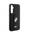 Karl Lagerfeld Gripstand Saffiano Karl&Choupette Pins case for Samsung Galaxy S23 FE - black