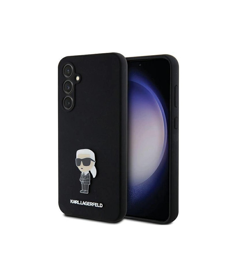 Karl Lagerfeld Silicone Ikonik Metal Pin case for Samsung Galaxy S23 FE - black