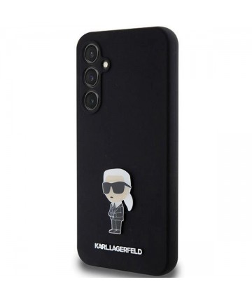 Karl Lagerfeld Silicone Ikonik Metal Pin case for Samsung Galaxy S23 FE - black