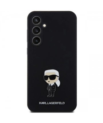 Karl Lagerfeld Silicone Ikonik Metal Pin case for Samsung Galaxy S23 FE - black