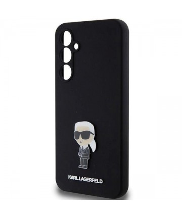 Karl Lagerfeld Silicone Ikonik Metal Pin case for Samsung Galaxy S23 FE - black