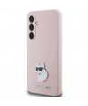 Karl Lagerfeld Silicone Choupette Metal Pin case for Samsung Galaxy S23 FE - pink