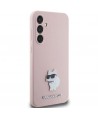 Karl Lagerfeld Silicone Choupette Metal Pin case for Samsung Galaxy S23 FE - pink