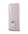 Karl Lagerfeld Silicone Choupette Metal Pin case for Samsung Galaxy S23 FE - pink