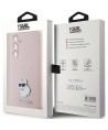 Karl Lagerfeld Silicone Choupette Metal Pin case for Samsung Galaxy S23 FE - pink