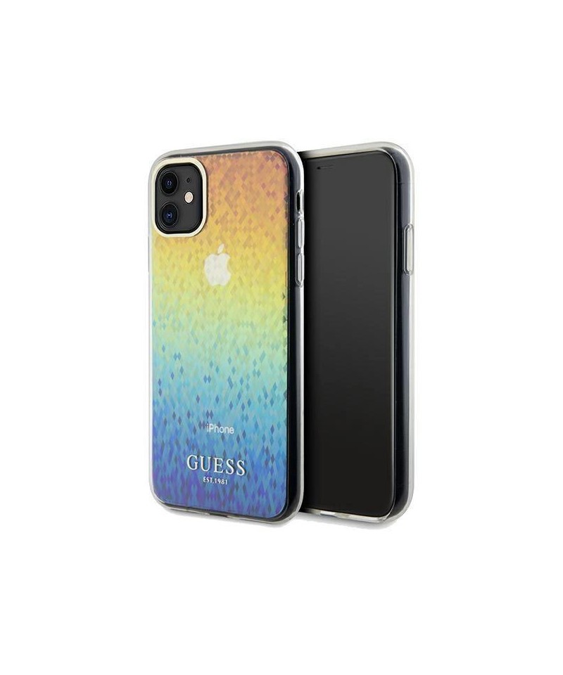 Guess IML Faceted Mirror Disco Iridescent case for iPhone 11 / Xr - multicolor