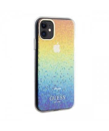 Guess IML Faceted Mirror Disco Iridescent case for iPhone 11 / Xr - multicolor