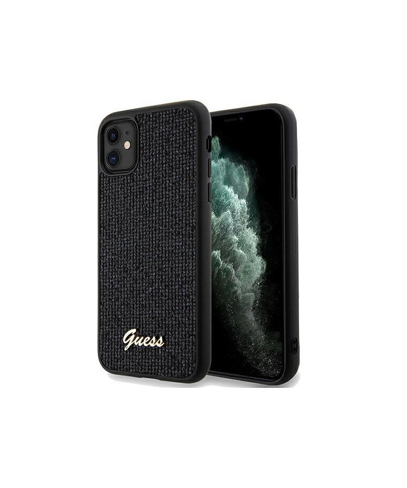 Guess Disco Metal Script case for iPhone 11 / Xr - black