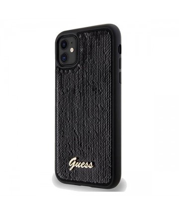 Guess Sequin Script Metal case for iPhone 11 / Xr - black