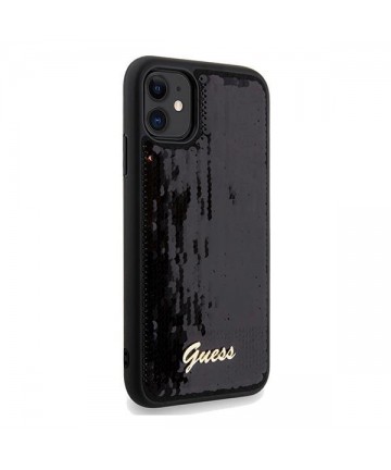 Guess Sequin Script Metal case for iPhone 11 / Xr - black