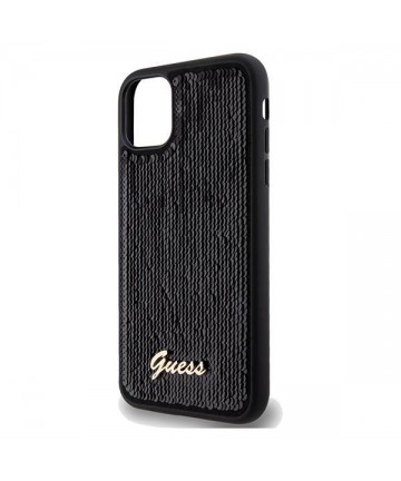 Guess Sequin Script Metal case for iPhone 11 / Xr - black