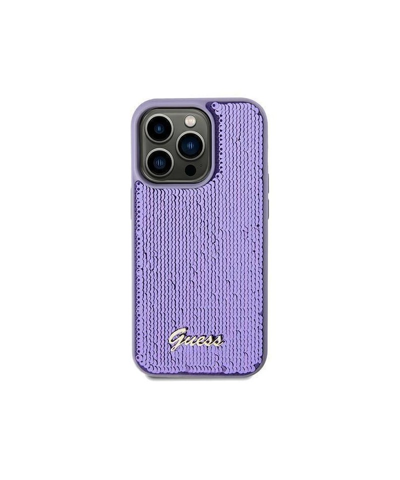 Guess Sequin Script Metal case for iPhone 11 / Xr - purple