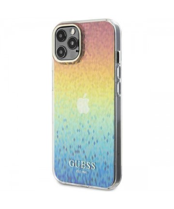 Guess IML Faceted Mirror Disco Iridescent case for iPhone 12/12 Pro - multicolor