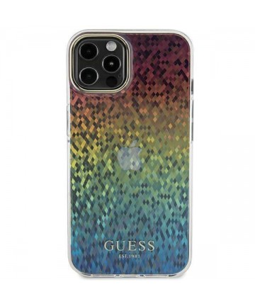 Guess IML Faceted Mirror Disco Iridescent case for iPhone 12/12 Pro - multicolor