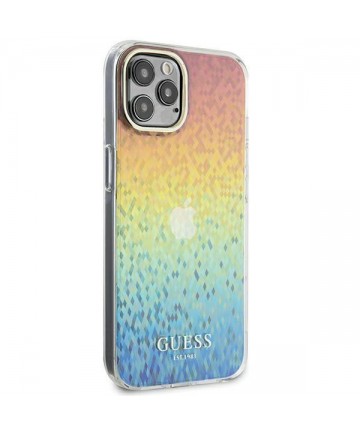 Guess IML Faceted Mirror Disco Iridescent case for iPhone 12/12 Pro - multicolor