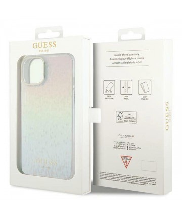Guess IML Faceted Mirror Disco Iridescent case for iPhone 12/12 Pro - multicolor