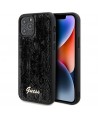 Guess Sequin Script Metal case for iPhone 12/12 Pro - black