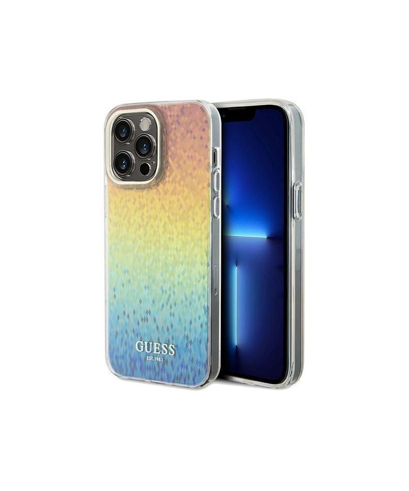 Guess IML Faceted Mirror Disco Iridescent case for iPhone 13 Pro / 13 - multicolor