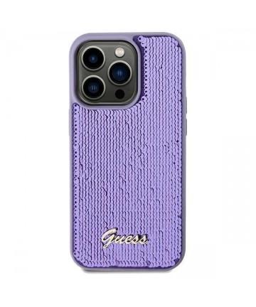 Guess Sequin Script Metal case for iPhone 13 Pro / 13 - purple