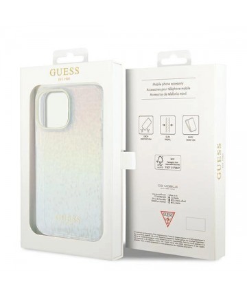 Guess IML Faceted Mirror Disco Iridescent case for iPhone 13 Pro Max - multicolored