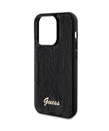 Guess Sequin Script Metal case for iPhone 13 Pro Max - black