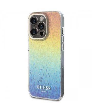 Guess IML Faceted Mirror Disco Iridescent case for iPhone 14 Pro - multicolored