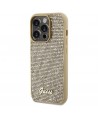 Guess Disco Metal Script case for iPhone 14 Pro - gold