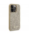 Guess Disco Metal Script case for iPhone 14 Pro - gold