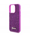 Guess Disco Metal Script case for iPhone 14 Pro - fuchsia